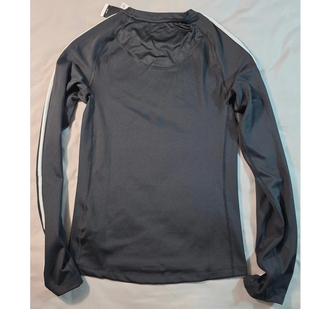 Adidas Techfit Training Shirt Men Small Black 3-Stripe Long Sleeve HD3532 NEW